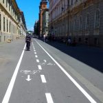 FOTO. Avem piste de biciclete pe strada Mărășești. Pista duce și într-o zonă INTERZISĂ pedalatului