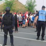 Jandarmii asigură ordinea la meciul de fotbal Poli Timişoara – F.C. Voluntari