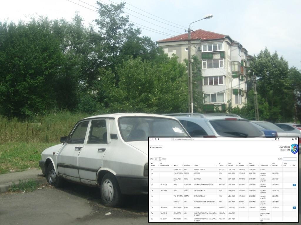 Ai reclamat o mașină abandonată, la Poliția Locală Timișoara? Verifică sesizarea online