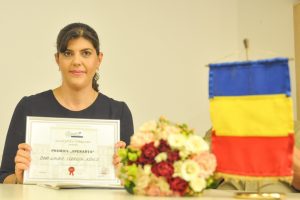 Laura Codruța Kovesi a venit să ridice premiul acordat de Societatea Timișoara
