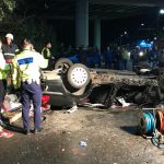 Doi morți și doi răniți în urma unui accident la Arad. Mașina a plonjat de la nouă metri înălțime