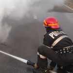 Trei maşini au ars în Timişoara după ce unui şofer i s-a făcut rău