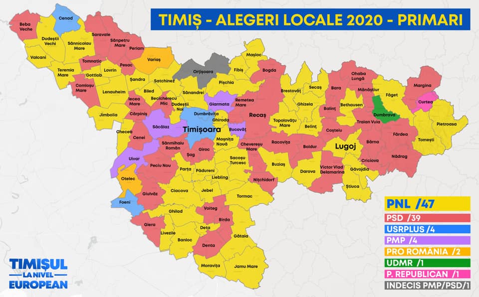 PNL are 47 de primari în Timiș. Mesajul liderului liberal Alin Nica