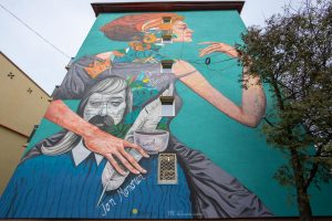 Memoriile Cetății 2020: Primul poem ilustrat din Timișoara, pe peretele unui cămin studențesc