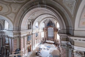 Stadiul lucrărilor de reabilitare a clădirii Catedralei Romano-Catolice din Timişoara/FOTO
