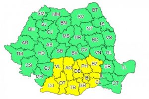 Cod galben de ninsori abundente pentru București și 12 județe