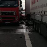 Trei autocamioane s-au ciocnit pe A1 între Nădlac si Pecica