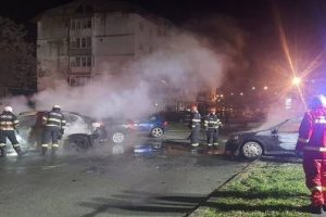 Mașini în flăcări la Lugoj