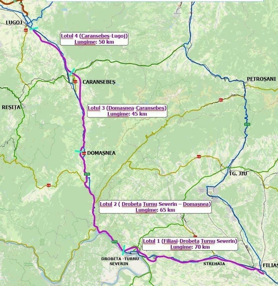 Câștigătorii pentru elaborarea primelor două Studii de Fezabilitate necesare construcției Drumului de mare viteză Filiași-Lugoj