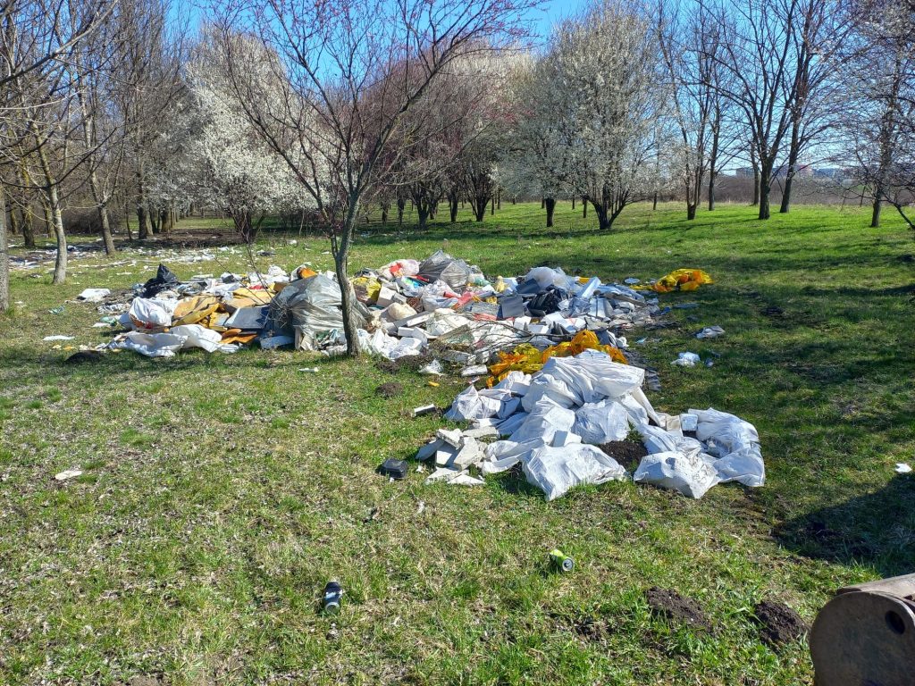 12 tone de deșeuri ridicate de lângă perdeaua verde a orașului