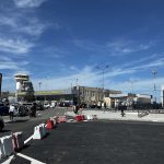 Lucrări de reparații la parcarea aeroportului din Timișoara