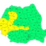 Cod galben de ploi și vijelii în 15 județe