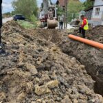 Stadiul lucrărilor de canalizare în Sânmihaiu Român