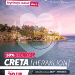 Bilete de avion de pe Aeroportul International Timișoara spre CRETA - Heraklion, reduse 50% cu Anima...