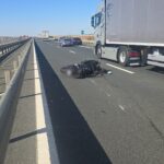 Un motociclist a ajuns la spital. A avut accident pe Autostrada A1