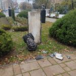 Cinci statui de bronz din Parcul Anton Scudier, vandalizate