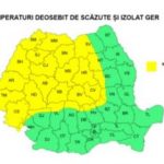 Cod galben de frig în toată țara luni și marți