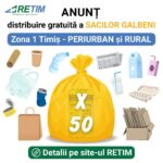 RETIM distribuie GRATUIT saci galbeni pentru colectarea separată a deșeurilor reciclabile, în Zona 1...