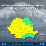 Descărcări electrice, ploi și vijelii în Banat și mai multe zone
