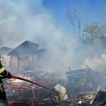 Incendiu puternic la Lugoj: anexe gospodărești cuprinse de flăcări, animale surprinse în incendiu
